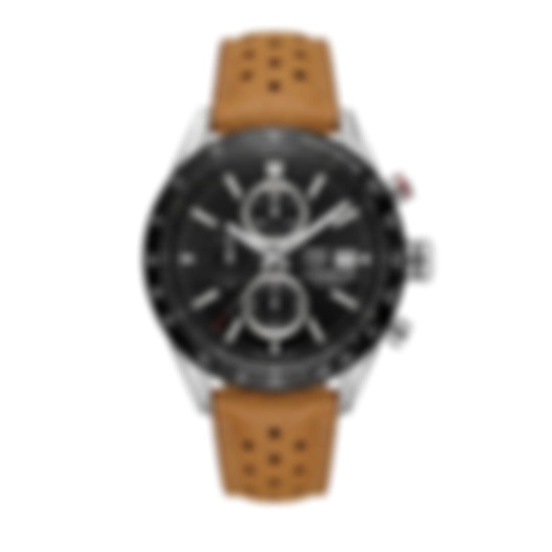 TAG Heuer Carrera Chronograph Black – Automatic | Suede Leather Strap