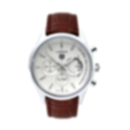 TAG Heuer Carrera Chronograph – Silver Dial & Brown Leather Strap