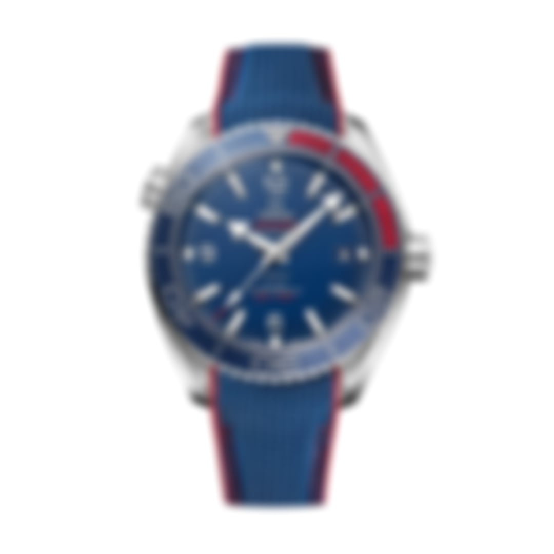 Omega Seamaster Planet Ocean “Co-Axial Master Chronometer” – Blue/Red | Textile Strap